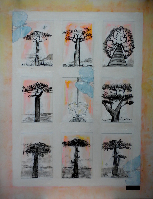 Composition avec baobabs