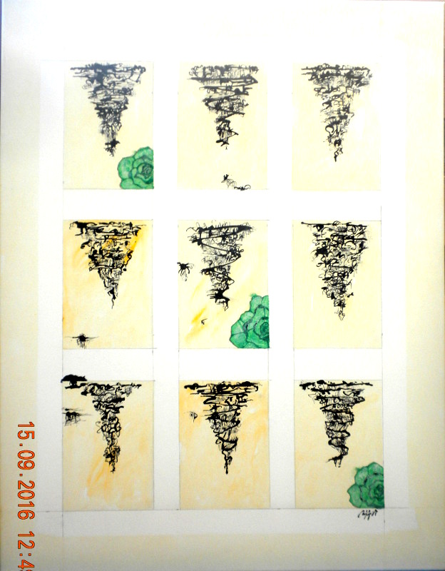 Composition avec rose verte